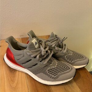 adidas Ultra Boost 1.0 DNA - gray/scarlet red - men’s 8.5